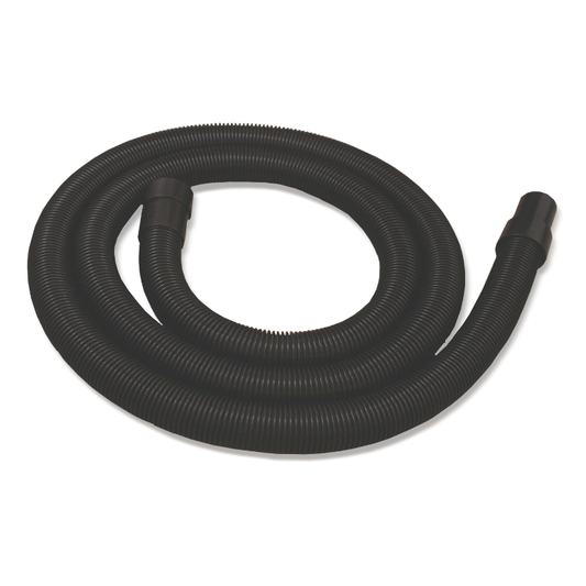 Black vacuum hose on a white background