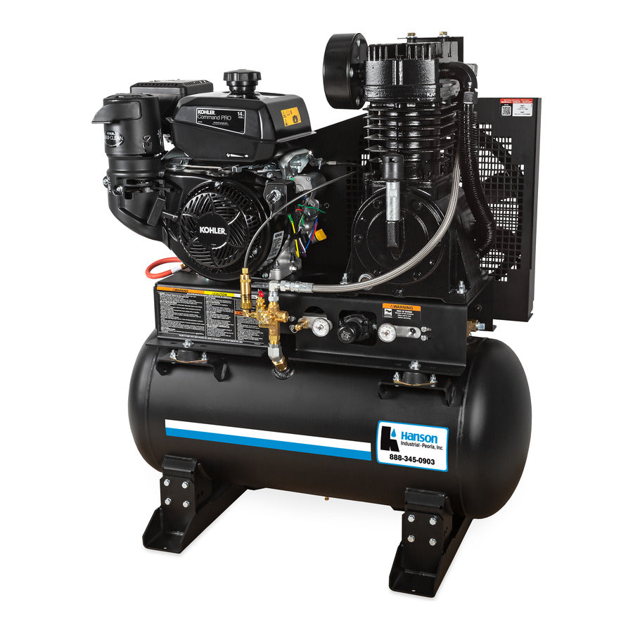 30 & 80-Gallon Tank or Base-Mount Two Stage Gasoline Air Compressor