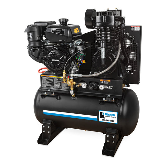 30 & 80-Gallon Tank or Base-Mount Two Stage Gasoline Air Compressor