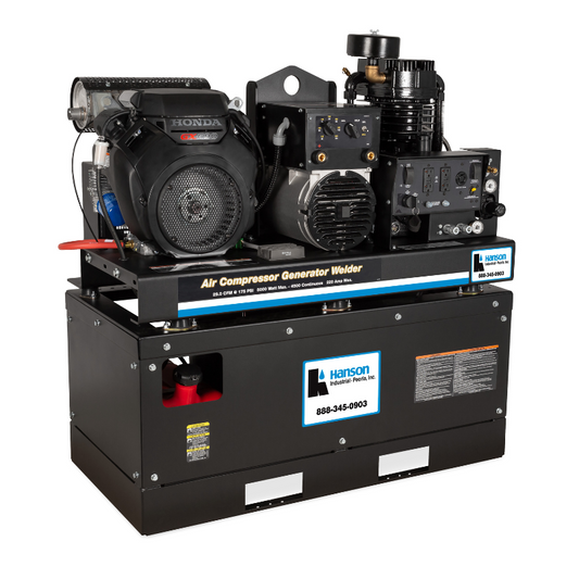 AGW Series 20 & 30-Gallon or Base-Mount Two Stage Gasoline Generator/Welder